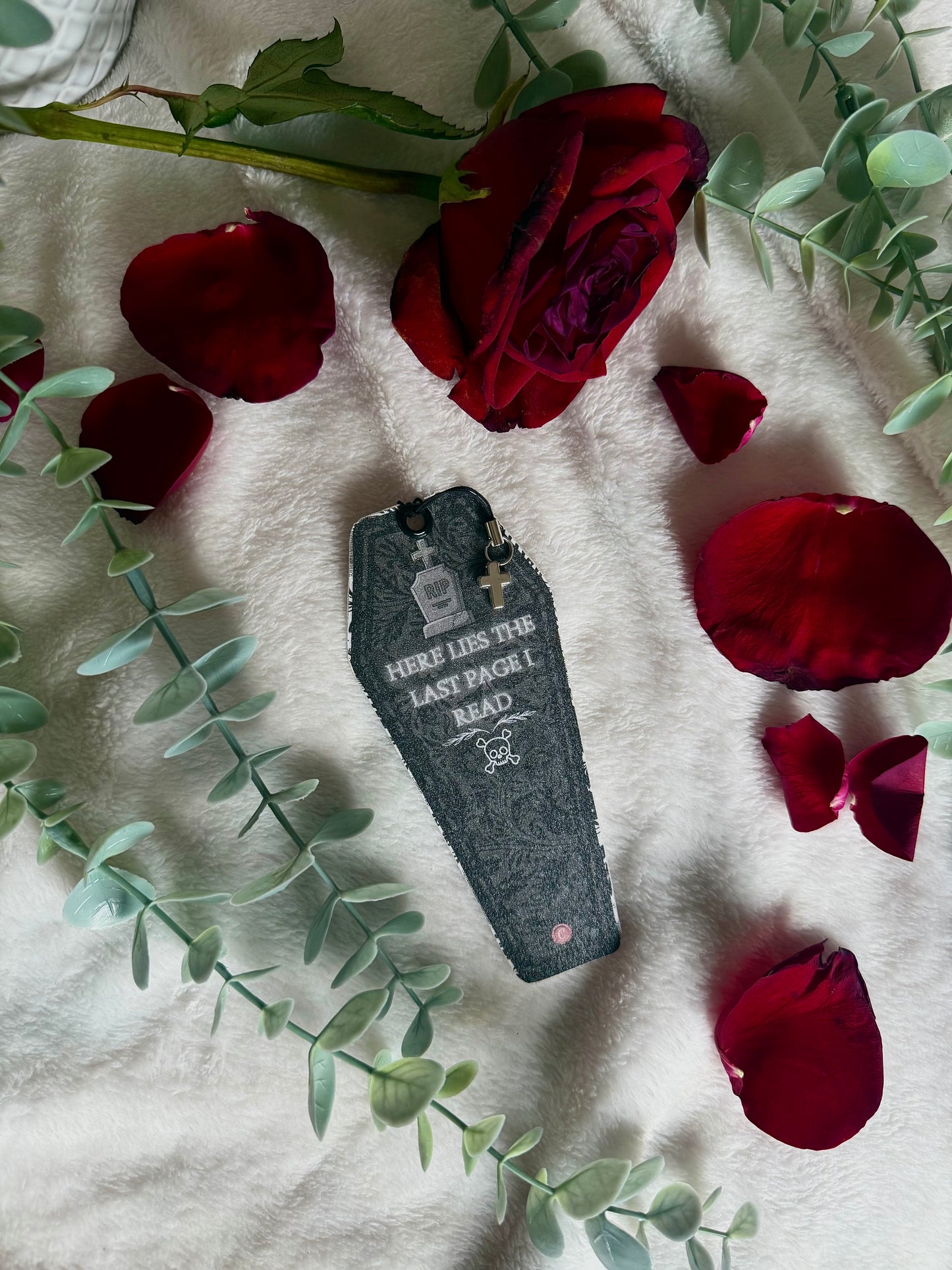 Here lies the last page I read Bookmark