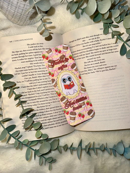 “Fueled by coffe and thriller books” Bookmark