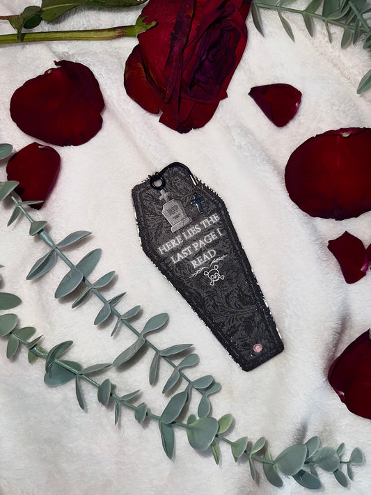 Here lies the last page I read Bookmark