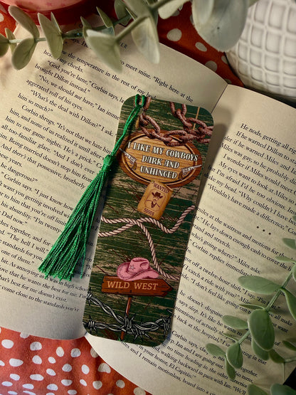 “I like my cowboys dark and unhinged” Bookmark