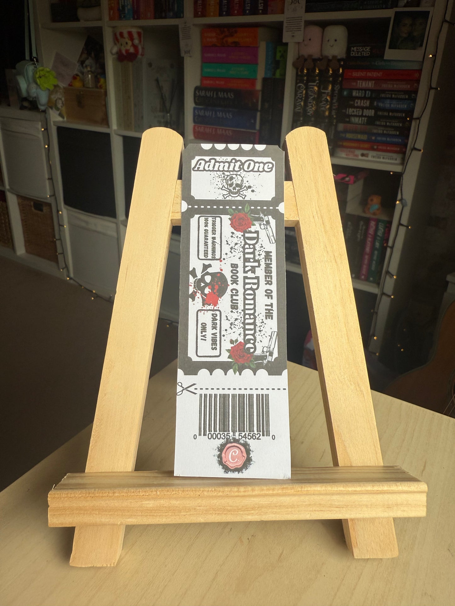 Dark romance bookmark