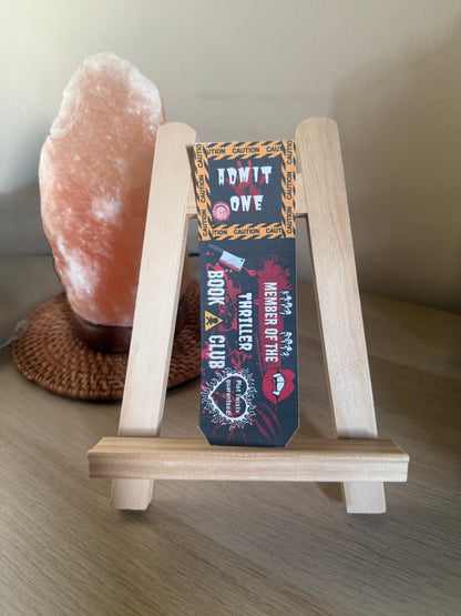 Thriller Book Club Bookmark