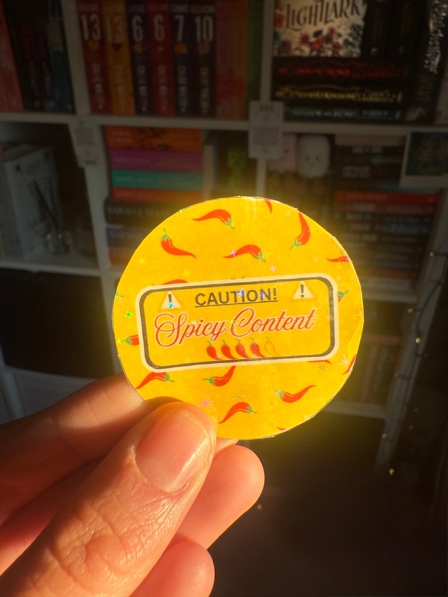 Caution Spicy Content Sticker