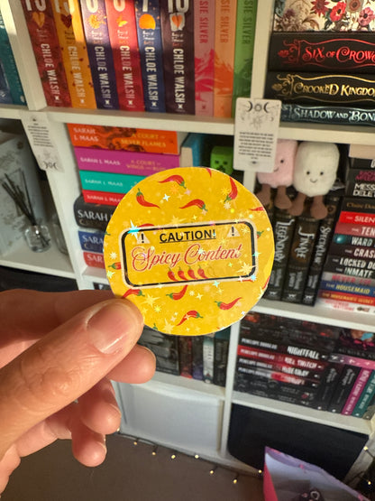Caution Spicy Content Sticker